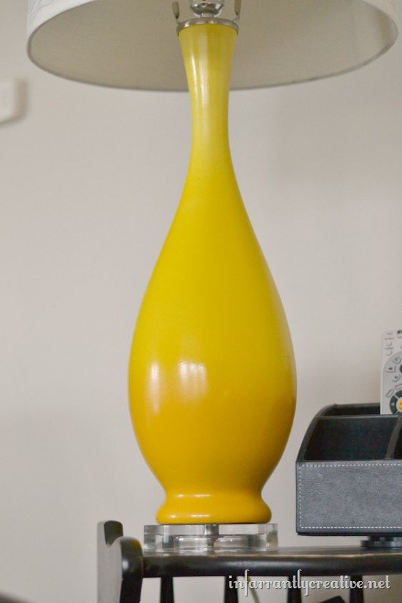 diy yellow ombre lamp, lighting, painting