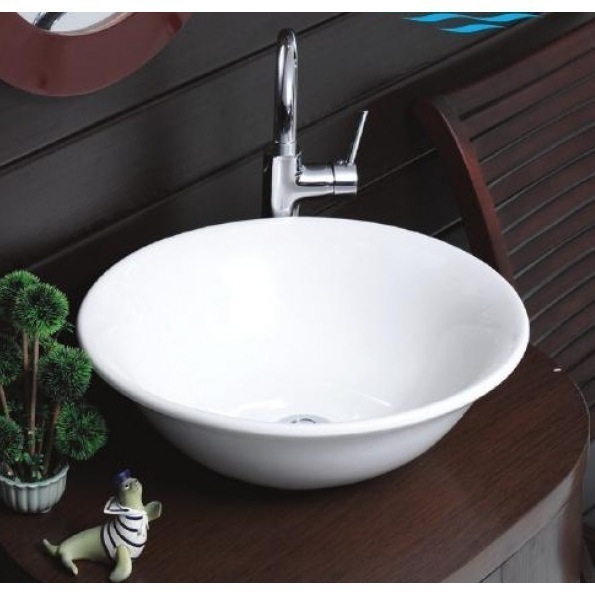 modern ceramic bathroom sinks, products, 18 x 18 vessel ceramic bathroom sink SKU 072600 Price 192