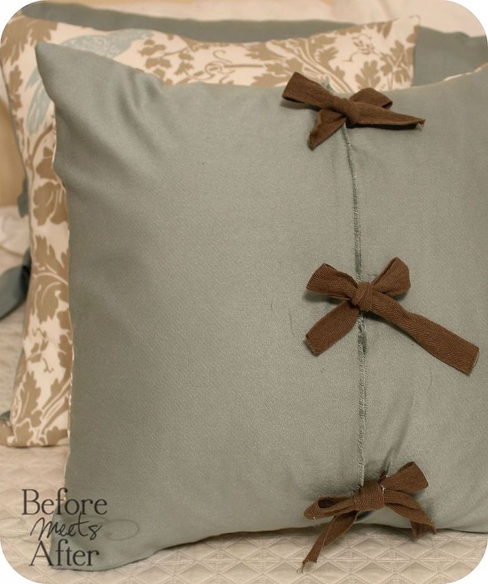ribbon closure pillows, crafts, home decor