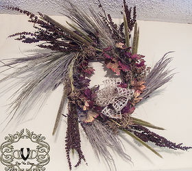 grass seed head wreath, crafts, gardening, seasonal holiday decor, wreaths, You could use just about anything for this wreath and it s FREE other that the wreath