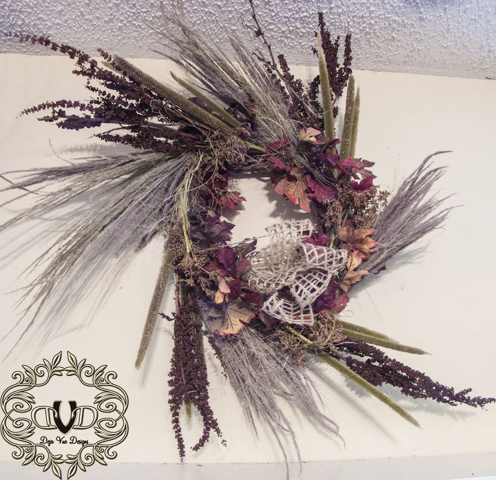 grass seed head wreath, crafts, gardening, seasonal holiday decor, wreaths, You could use just about anything for this wreath and it s FREE other that the wreath