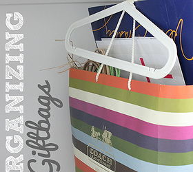 organizing giftbags for free, organizing, Organizing your gift bags by putting them in a large retail bag and hanging them in the closet
