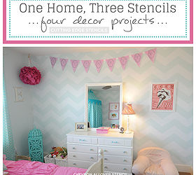 one home three stencils and four decor projects, bedroom ideas, painting