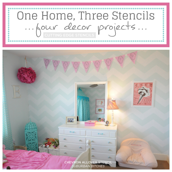 one home three stencils and four decor projects, bedroom ideas, painting