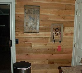 diy barn wood wall in kitchen, diy, home decor, how to, kitchen design, wall decor, woodworking projects