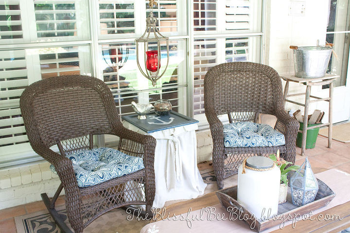 outdoor room patio ideas, home decor, outdoor furniture, outdoor living, patio, Wicker Rocking Chairs
