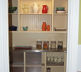pantry renovation, cleaning tips, closet, storage ideas, The radiator still gives off plenty of heat yet the items above it stay cool