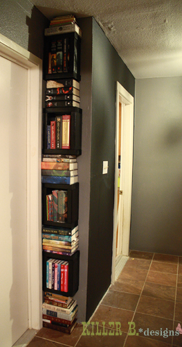 10 book tower, shelving ideas, storage ideas, 10 book tower from 2x6 s