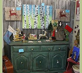 my super shabby buffet makeover and my 15 minutes of fame upcycling, crafts, home decor, painted furniture, repurposing upcycling, The shot of my oil painting that I finished just in time for the interview at changing thymes on fox 17 morning news axzz2l6L75cpb
