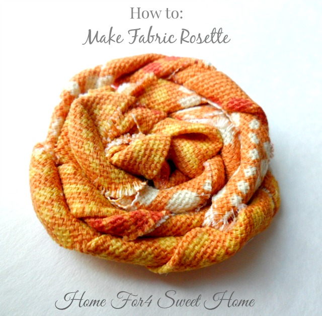 quick how to make a fabric rosette fabric flower, crafts, wreaths