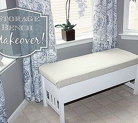 storage bench makeover, diy, home decor, how to, painted furniture, storage ideas
