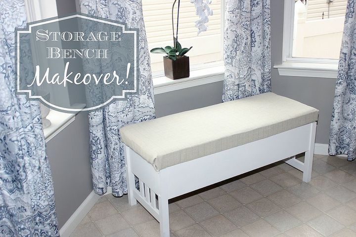 storage bench makeover, diy, home decor, how to, painted furniture, storage ideas