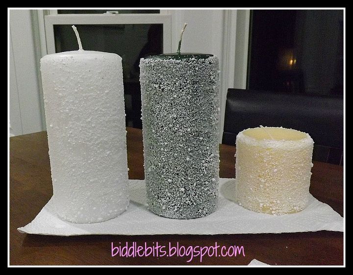 diy snow candles, crafts, home decor