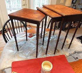 now you can see the pretty bamboo styled legs, painted furniture