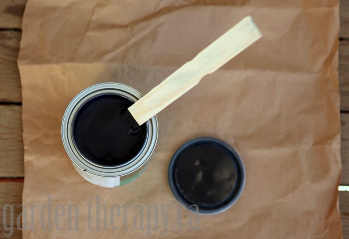 chalkboard paint plant markers, chalkboard paint, crafts, gardening, Before you begin mix the paint very well You can visit the blog for the full instructions