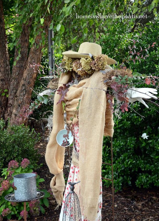 scarecrow from a garden trellis, gardening, outdoor living, repurposing upcycling