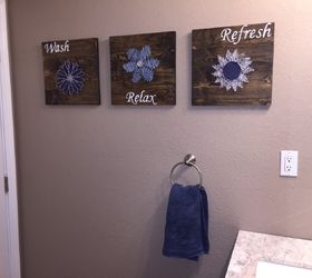 DIY Bathroom Wall Art - String Art to Add a Pop of Color! | Hometalk