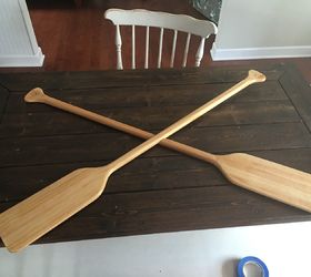 Unfinished wooden boat oars