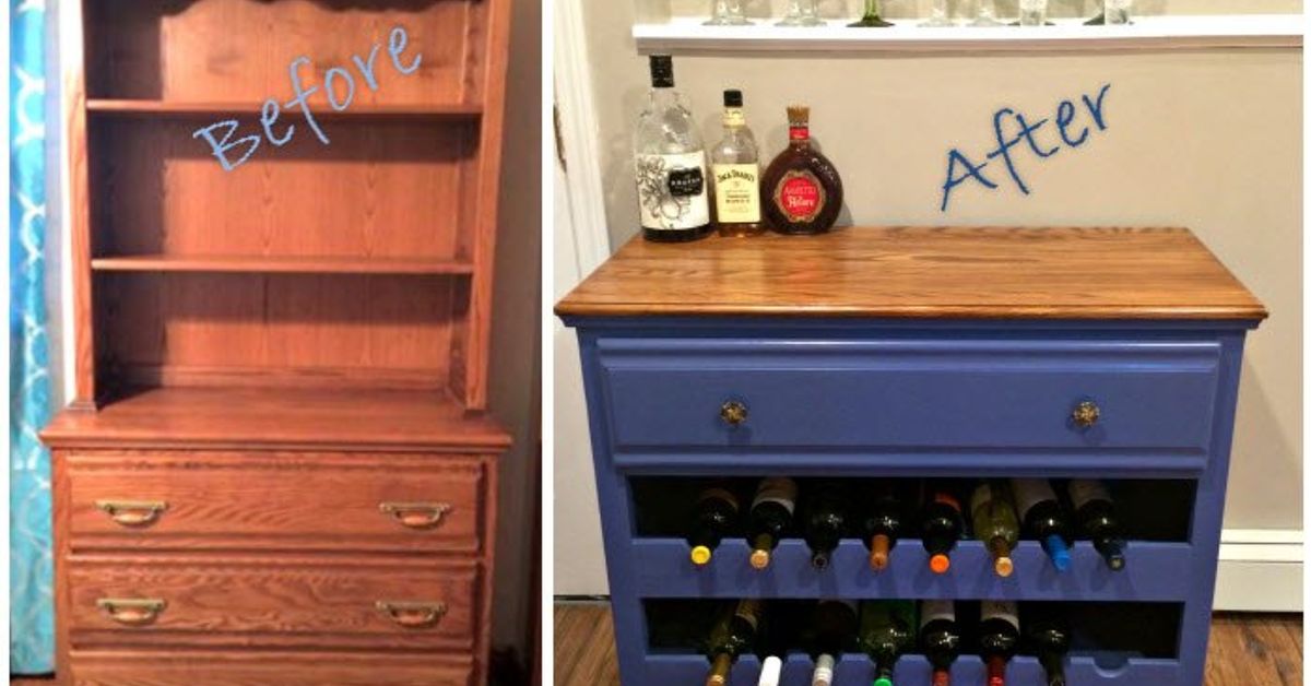 How To Turn A Dresser Into Wine Bar Hometalk