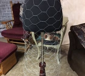 Wrap a mannequin in chicken wire to make your entryway look amazing