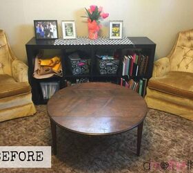 Coffee Table ReVamp Using Wrapping Paper and Mod Podge Hometalk