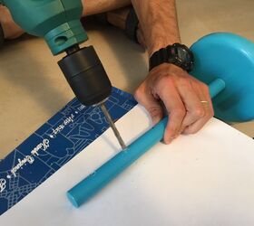 Ikea Hack Paper Towel Holder Turned Into a Crochet Thread Organizer