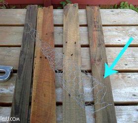 Moss Filled Chicken Wire Planters on Pallet Wood Hometalk