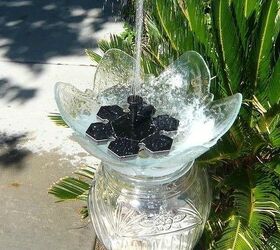 Turn an old glass vase into a pretty solar powered fountain for your yard Hometalk