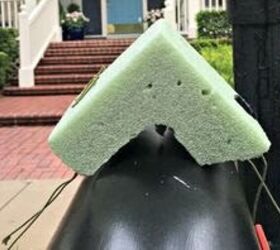 Put a block of foam on your mailbox (this is so much better than a wreath!)