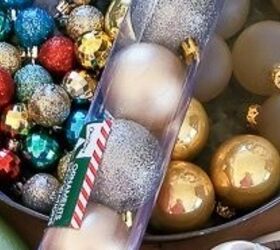 Gather an armful of ornaments to make this sweet door accent