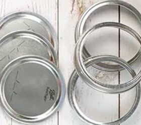 Use canning rings to add some rustic farmhouse charm to your tabletop