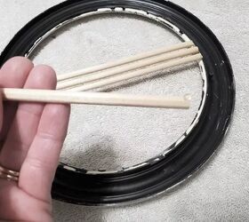 She turns Dollar Tree dowels & a picture frame into something gorgeous!