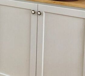 They push 3 stock cabinets from Home Depot against their wall for this amazing idea