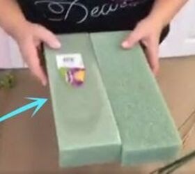 Forget the wreath—hang a foam block on your door instead for this gorgeous idea