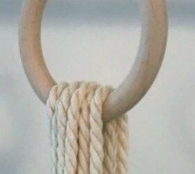 Slide some rope through a wooden ring to showcase your plants in a beautiful way