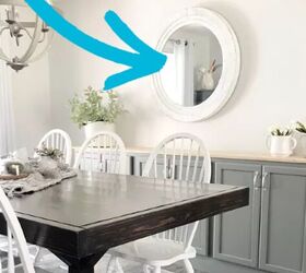 Tired of seeing the reflection of her messy kitchen, she replaced her mirror with this