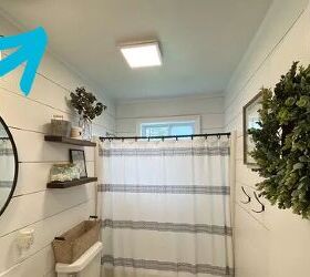 This woman just thought of the most beautiful way to upgrade her bathroom ceiling in an afternoon