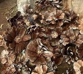 She brushes pine cones with salt & ends up with a beautiful winter accent