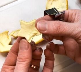 Press a cookie cutter into an orange peel to make all of your gifts sweeter