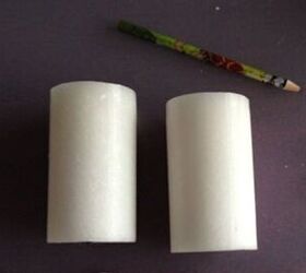 This quick idea turns plain pillar candles into glamorous decor