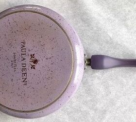 Instead of tossing that scratched-up pan, hang it on your wall for this pretty idea