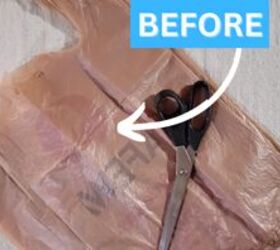 She uses plastic Safeway bags to make something so cute for fall