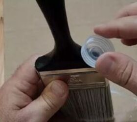 The crazy reason he drills a hole in a paint brush and then sticks in a water bottle cap
