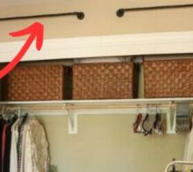 There's a really clever reason to hang 2 extra rods outside your closet