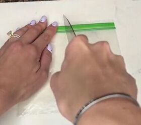 She slices her Ziploc bags down the middle for this brilliant, money-saving trick