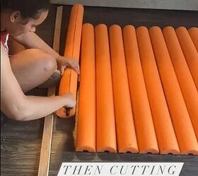 The gorgeous (and handy!) way she uses a bunch of pool noodles in her kitchen