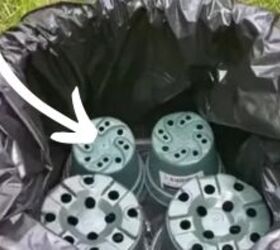 The brilliant reason she packs her hamper full of plastic planter pots