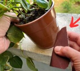 The brilliant reason everyone should put a piece of sandpaper under their planters today