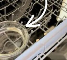 She pours vinegar into a bowl for this quick dishwasher hack