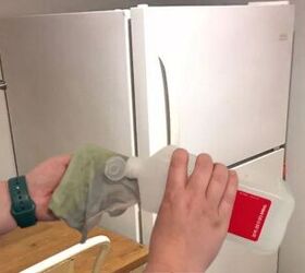 Why she wipes rubbing alcohol all over her old refrigerator